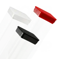 Empty Square Plastic Product Tubes