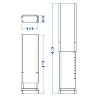 Extendable Rectangular Packaging Tube